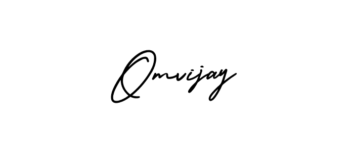 The best way (AmerikaSignatureDemo-Regular) to make a short signature is to pick only two or three words in your name. The name Omvijay include a total of six letters. For converting this name. Omvijay signature style 3 images and pictures png