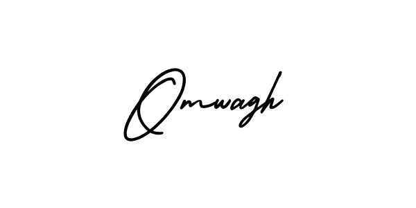 How to make Omwagh name signature. Use AmerikaSignatureDemo-Regular style for creating short signs online. This is the latest handwritten sign. Omwagh signature style 3 images and pictures png