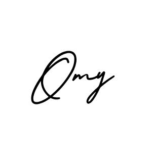 It looks lik you need a new signature style for name Omy. Design unique handwritten (AmerikaSignatureDemo-Regular) signature with our free signature maker in just a few clicks. Omy signature style 3 images and pictures png