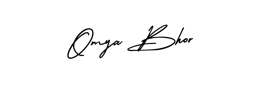 Use a signature maker to create a handwritten signature online. With this signature software, you can design (AmerikaSignatureDemo-Regular) your own signature for name Omya Bhor. Omya Bhor signature style 3 images and pictures png