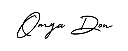 Design your own signature with our free online signature maker. With this signature software, you can create a handwritten (AmerikaSignatureDemo-Regular) signature for name Omya Don. Omya Don signature style 3 images and pictures png