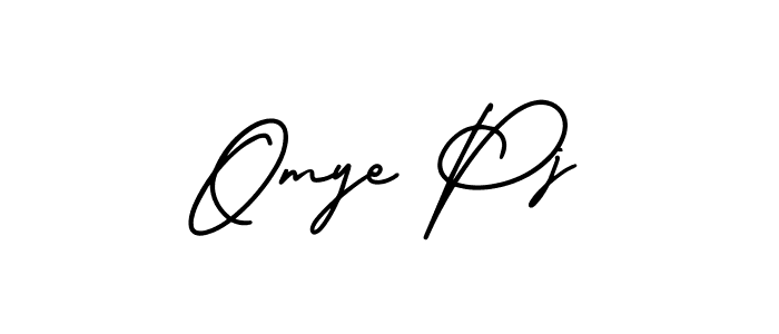 How to Draw Omye Pj signature style? AmerikaSignatureDemo-Regular is a latest design signature styles for name Omye Pj. Omye Pj signature style 3 images and pictures png