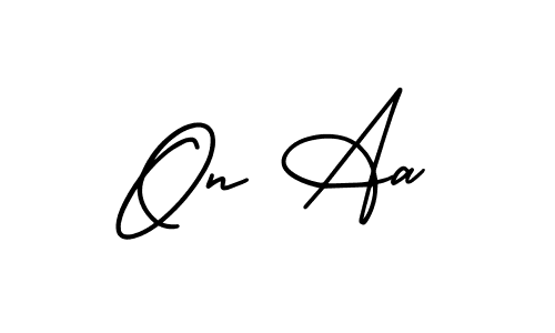 On Aa stylish signature style. Best Handwritten Sign (AmerikaSignatureDemo-Regular) for my name. Handwritten Signature Collection Ideas for my name On Aa. On Aa signature style 3 images and pictures png