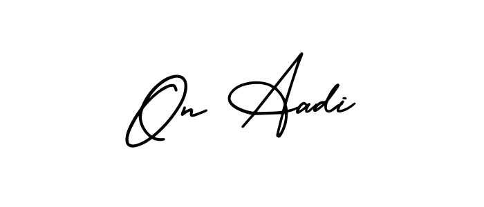 How to Draw On Aadi signature style? AmerikaSignatureDemo-Regular is a latest design signature styles for name On Aadi. On Aadi signature style 3 images and pictures png
