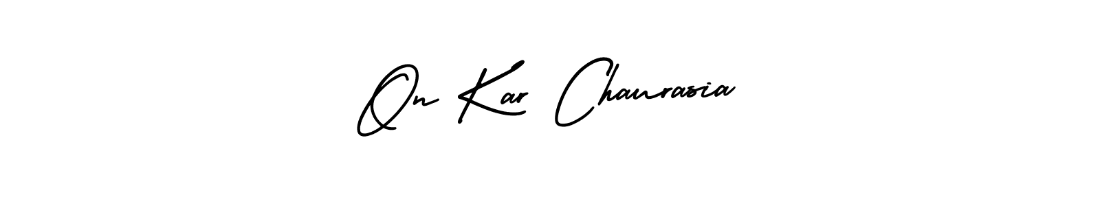 Also we have On Kar Chaurasia name is the best signature style. Create professional handwritten signature collection using AmerikaSignatureDemo-Regular autograph style. On Kar Chaurasia signature style 3 images and pictures png