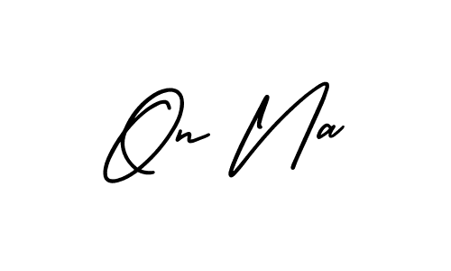 How to Draw On Na signature style? AmerikaSignatureDemo-Regular is a latest design signature styles for name On Na. On Na signature style 3 images and pictures png