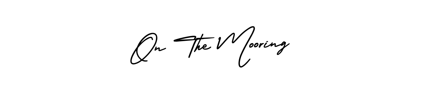 Similarly AmerikaSignatureDemo-Regular is the best handwritten signature design. Signature creator online .You can use it as an online autograph creator for name On The Mooring. On The Mooring signature style 3 images and pictures png