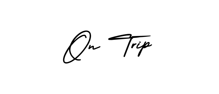 Check out images of Autograph of On Trip name. Actor On Trip Signature Style. AmerikaSignatureDemo-Regular is a professional sign style online. On Trip signature style 3 images and pictures png