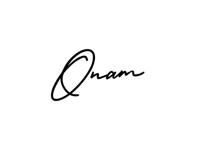 Design your own signature with our free online signature maker. With this signature software, you can create a handwritten (AmerikaSignatureDemo-Regular) signature for name Onam. Onam signature style 3 images and pictures png