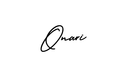 Best and Professional Signature Style for Onari. AmerikaSignatureDemo-Regular Best Signature Style Collection. Onari signature style 3 images and pictures png