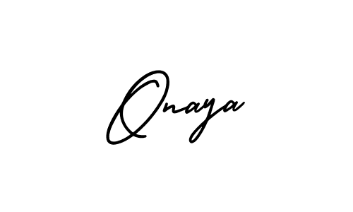 AmerikaSignatureDemo-Regular is a professional signature style that is perfect for those who want to add a touch of class to their signature. It is also a great choice for those who want to make their signature more unique. Get Onaya name to fancy signature for free. Onaya signature style 3 images and pictures png