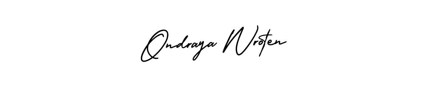 This is the best signature style for the Ondraya Wroten name. Also you like these signature font (AmerikaSignatureDemo-Regular). Mix name signature. Ondraya Wroten signature style 3 images and pictures png