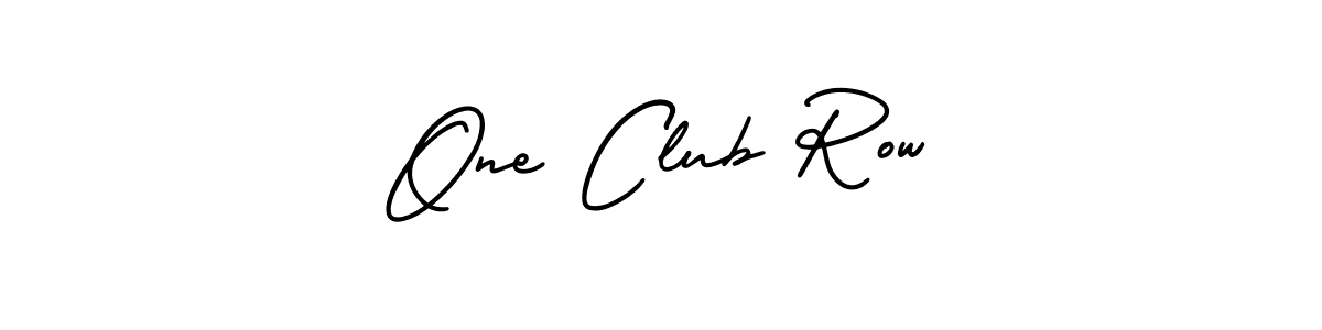 It looks lik you need a new signature style for name One Club Row. Design unique handwritten (AmerikaSignatureDemo-Regular) signature with our free signature maker in just a few clicks. One Club Row signature style 3 images and pictures png