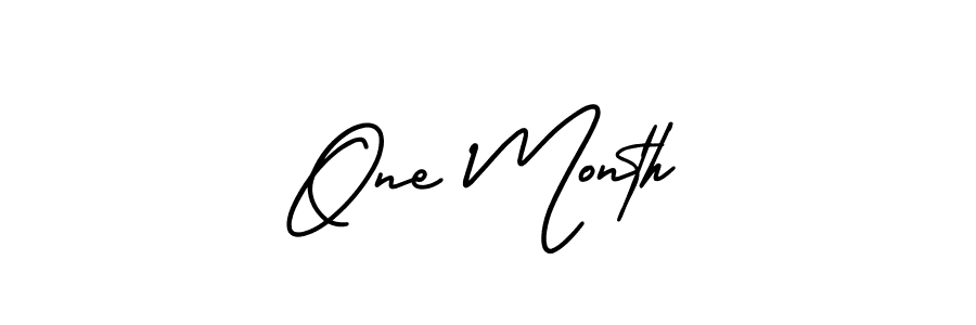 How to make One Month signature? AmerikaSignatureDemo-Regular is a professional autograph style. Create handwritten signature for One Month name. One Month signature style 3 images and pictures png