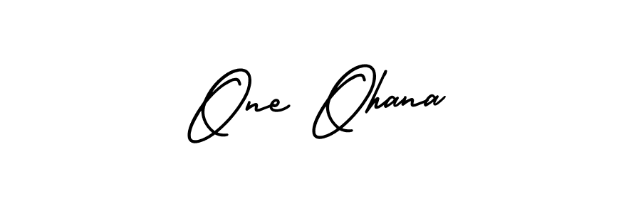 You should practise on your own different ways (AmerikaSignatureDemo-Regular) to write your name (One Ohana) in signature. don't let someone else do it for you. One Ohana signature style 3 images and pictures png