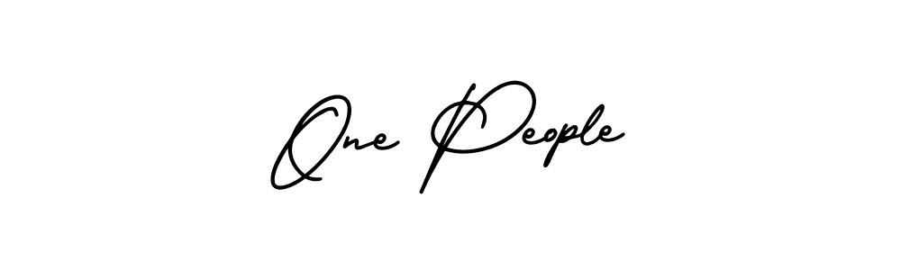 One People stylish signature style. Best Handwritten Sign (AmerikaSignatureDemo-Regular) for my name. Handwritten Signature Collection Ideas for my name One People. One People signature style 3 images and pictures png