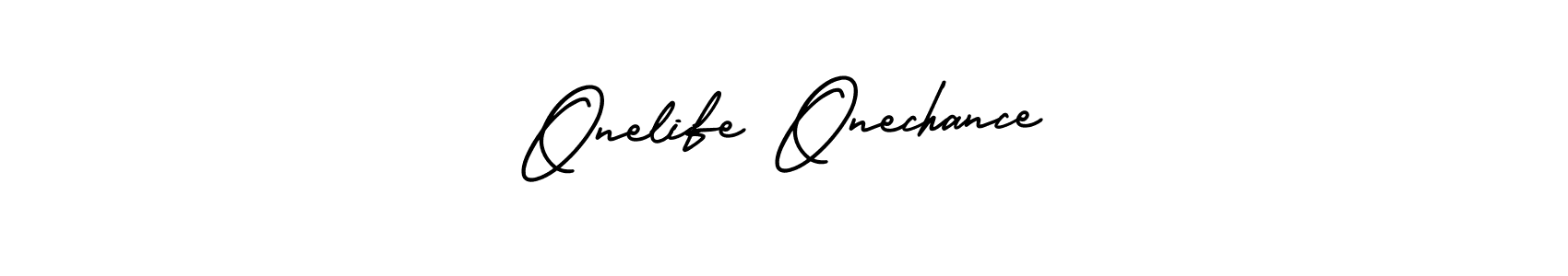 if you are searching for the best signature style for your name Onelife Onechance. so please give up your signature search. here we have designed multiple signature styles  using AmerikaSignatureDemo-Regular. Onelife Onechance signature style 3 images and pictures png