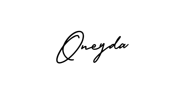 Use a signature maker to create a handwritten signature online. With this signature software, you can design (AmerikaSignatureDemo-Regular) your own signature for name Oneyda. Oneyda signature style 3 images and pictures png
