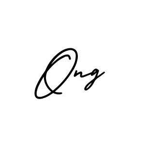 The best way (AmerikaSignatureDemo-Regular) to make a short signature is to pick only two or three words in your name. The name Ong include a total of six letters. For converting this name. Ong signature style 3 images and pictures png
