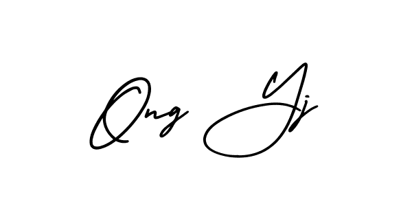 Also You can easily find your signature by using the search form. We will create Ong Yj name handwritten signature images for you free of cost using AmerikaSignatureDemo-Regular sign style. Ong Yj signature style 3 images and pictures png