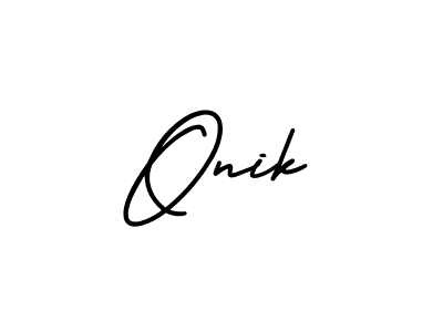 Make a beautiful signature design for name Onik. Use this online signature maker to create a handwritten signature for free. Onik signature style 3 images and pictures png