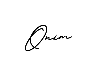 Create a beautiful signature design for name Onim. With this signature (AmerikaSignatureDemo-Regular) fonts, you can make a handwritten signature for free. Onim signature style 3 images and pictures png