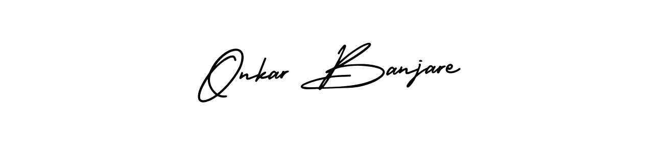 Onkar Banjare stylish signature style. Best Handwritten Sign (AmerikaSignatureDemo-Regular) for my name. Handwritten Signature Collection Ideas for my name Onkar Banjare. Onkar Banjare signature style 3 images and pictures png