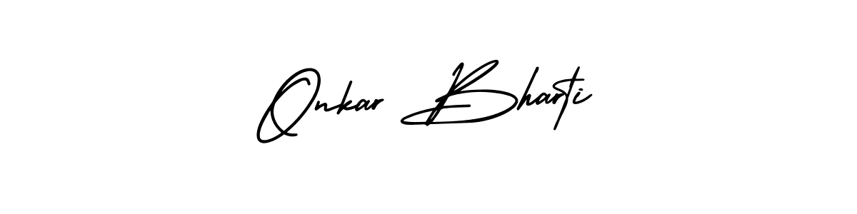 Make a beautiful signature design for name Onkar Bharti. Use this online signature maker to create a handwritten signature for free. Onkar Bharti signature style 3 images and pictures png