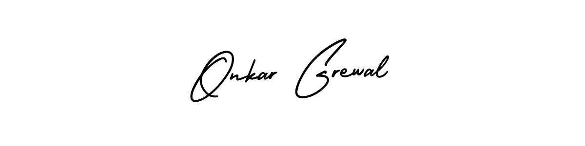 Create a beautiful signature design for name Onkar Grewal. With this signature (AmerikaSignatureDemo-Regular) fonts, you can make a handwritten signature for free. Onkar Grewal signature style 3 images and pictures png