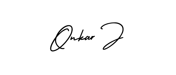 Make a beautiful signature design for name Onkar J. Use this online signature maker to create a handwritten signature for free. Onkar J signature style 3 images and pictures png