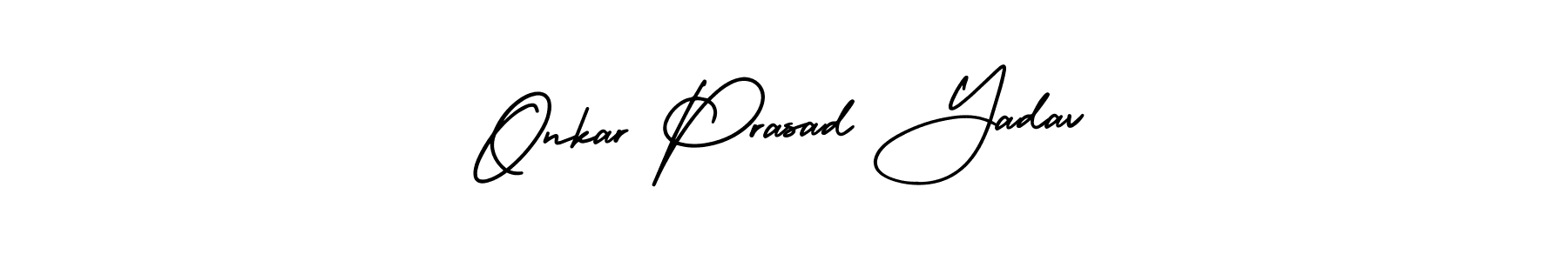 Make a beautiful signature design for name Onkar Prasad Yadav. With this signature (AmerikaSignatureDemo-Regular) style, you can create a handwritten signature for free. Onkar Prasad Yadav signature style 3 images and pictures png