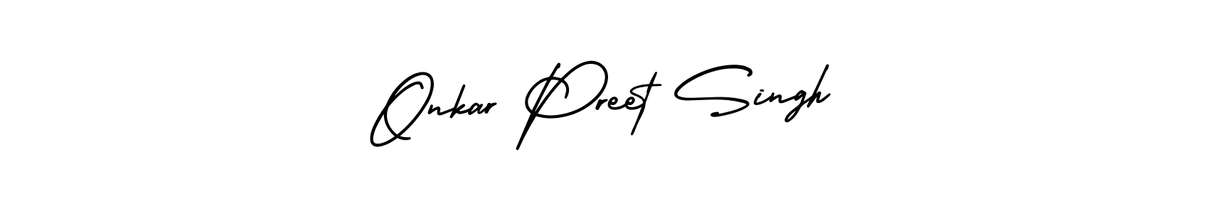Similarly AmerikaSignatureDemo-Regular is the best handwritten signature design. Signature creator online .You can use it as an online autograph creator for name Onkar Preet Singh. Onkar Preet Singh signature style 3 images and pictures png