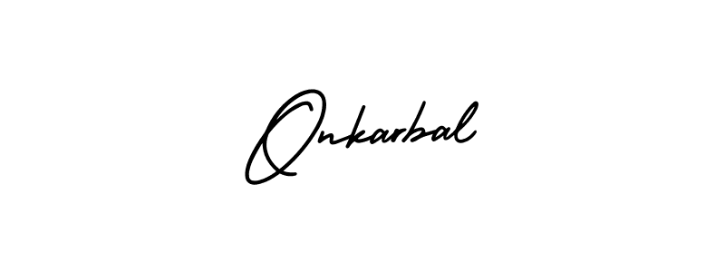 How to make Onkarbal signature? AmerikaSignatureDemo-Regular is a professional autograph style. Create handwritten signature for Onkarbal name. Onkarbal signature style 3 images and pictures png