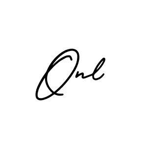 Make a beautiful signature design for name Onl. With this signature (AmerikaSignatureDemo-Regular) style, you can create a handwritten signature for free. Onl signature style 3 images and pictures png