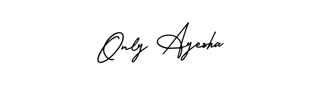 See photos of Only Ayesha official signature by Spectra . Check more albums & portfolios. Read reviews & check more about AmerikaSignatureDemo-Regular font. Only Ayesha signature style 3 images and pictures png