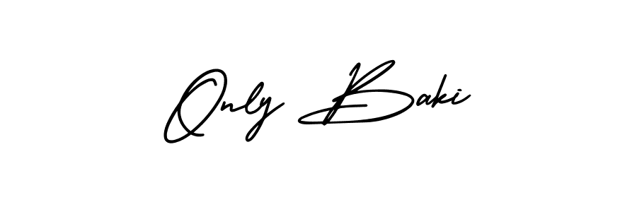 Only Baki stylish signature style. Best Handwritten Sign (AmerikaSignatureDemo-Regular) for my name. Handwritten Signature Collection Ideas for my name Only Baki. Only Baki signature style 3 images and pictures png