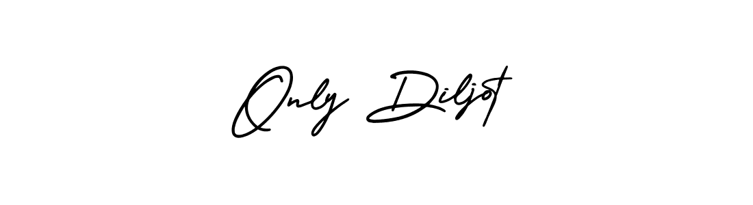 Use a signature maker to create a handwritten signature online. With this signature software, you can design (AmerikaSignatureDemo-Regular) your own signature for name Only Diljot. Only Diljot signature style 3 images and pictures png