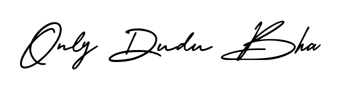 Enhance your business communications with Only Dudu Bha signature in AmerikaSignatureDemo-Regular lettering. Clean, modern, and universally compatible. Only Dudu Bha signature style 3 images and pictures png