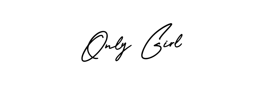 Only Girl stylish signature style. Best Handwritten Sign (AmerikaSignatureDemo-Regular) for my name. Handwritten Signature Collection Ideas for my name Only Girl. Only Girl signature style 3 images and pictures png