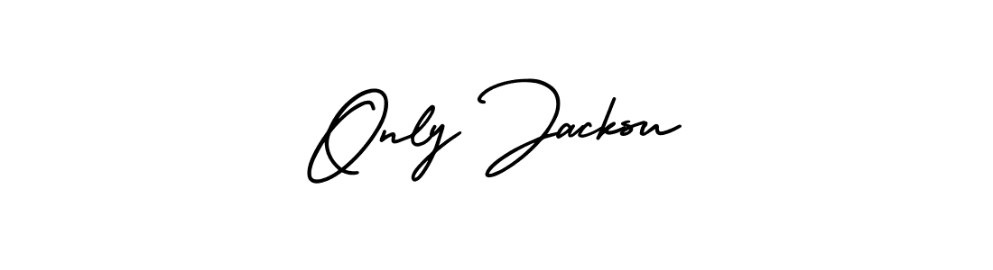 Only Jacksu stylish signature style. Best Handwritten Sign (AmerikaSignatureDemo-Regular) for my name. Handwritten Signature Collection Ideas for my name Only Jacksu. Only Jacksu signature style 3 images and pictures png