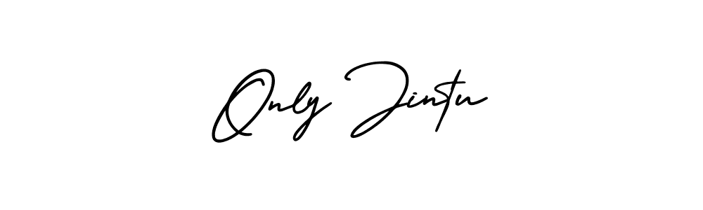 Make a beautiful signature design for name Only Jintu. With this signature (AmerikaSignatureDemo-Regular) style, you can create a handwritten signature for free. Only Jintu signature style 3 images and pictures png