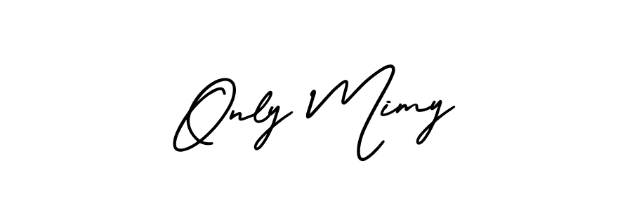 The best way (AmerikaSignatureDemo-Regular) to make a short signature is to pick only two or three words in your name. The name Only Mimy include a total of six letters. For converting this name. Only Mimy signature style 3 images and pictures png