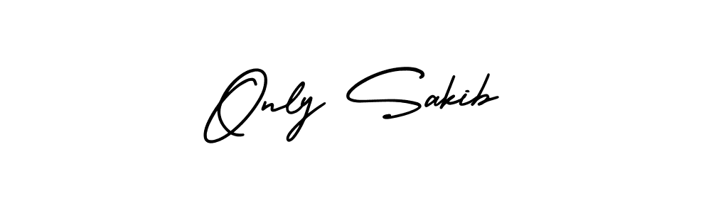 Design your own signature with our free online signature maker. With this signature software, you can create a handwritten (AmerikaSignatureDemo-Regular) signature for name Only Sakib. Only Sakib signature style 3 images and pictures png