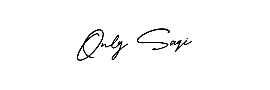 How to Draw Only Saqi signature style? AmerikaSignatureDemo-Regular is a latest design signature styles for name Only Saqi. Only Saqi signature style 3 images and pictures png