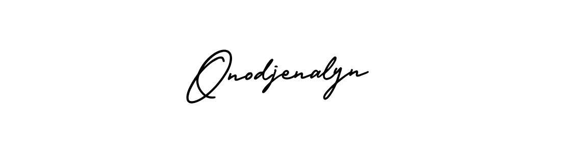 How to Draw Onodjenalyn signature style? AmerikaSignatureDemo-Regular is a latest design signature styles for name Onodjenalyn. Onodjenalyn signature style 3 images and pictures png