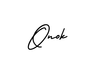 Make a beautiful signature design for name Onok. With this signature (AmerikaSignatureDemo-Regular) style, you can create a handwritten signature for free. Onok signature style 3 images and pictures png