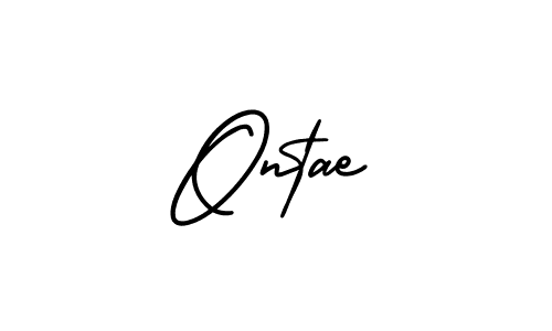 It looks lik you need a new signature style for name Ontae. Design unique handwritten (AmerikaSignatureDemo-Regular) signature with our free signature maker in just a few clicks. Ontae signature style 3 images and pictures png