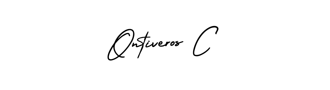 How to make Ontiveros C signature? AmerikaSignatureDemo-Regular is a professional autograph style. Create handwritten signature for Ontiveros C name. Ontiveros C signature style 3 images and pictures png