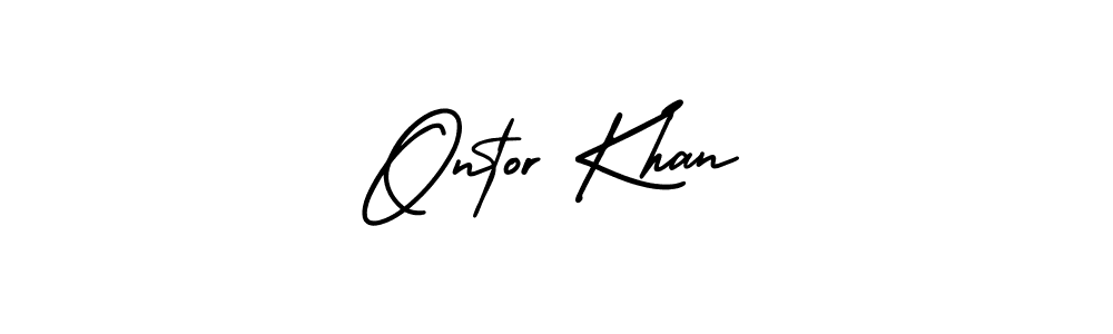 Also we have Ontor Khan name is the best signature style. Create professional handwritten signature collection using AmerikaSignatureDemo-Regular autograph style. Ontor Khan signature style 3 images and pictures png