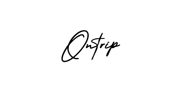 Also we have Ontrip name is the best signature style. Create professional handwritten signature collection using AmerikaSignatureDemo-Regular autograph style. Ontrip signature style 3 images and pictures png